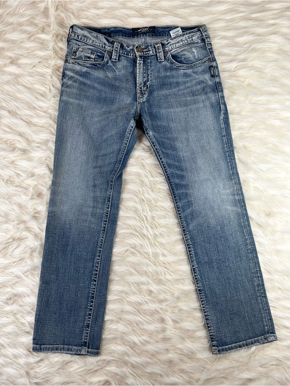 Silver Konrad Jeans Men's 34x30 Slim Fit Light Wash